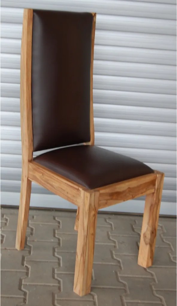 Furniture-nabytok.sk - Masívna kožená stolička  - Akshaya