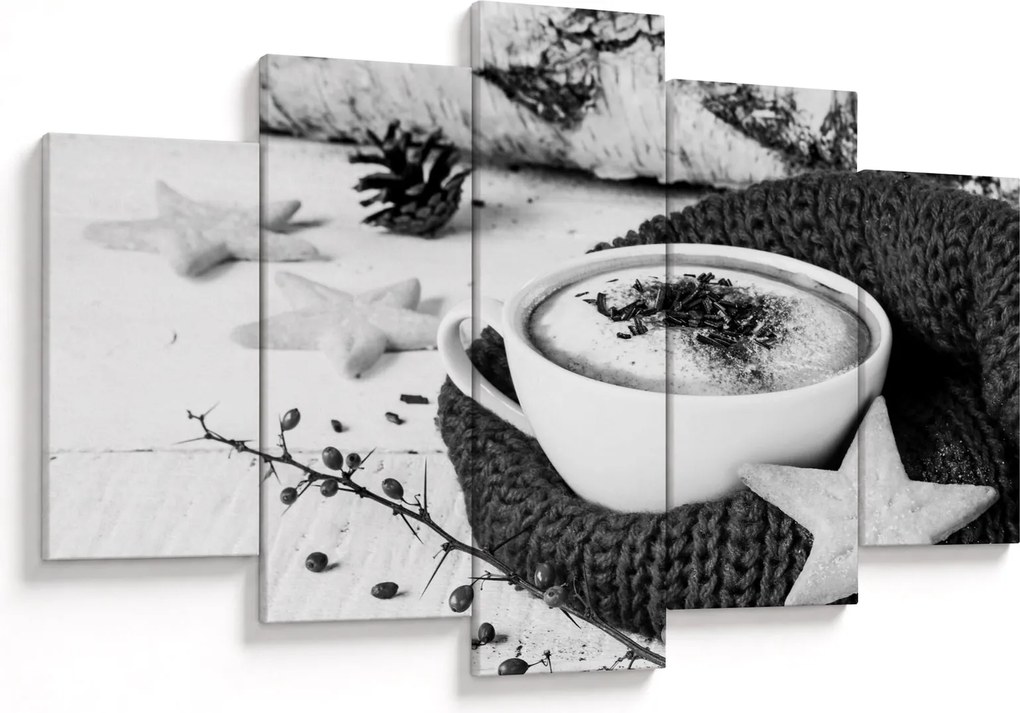 Obraz - Zimné cappuccino (150x105 cm)