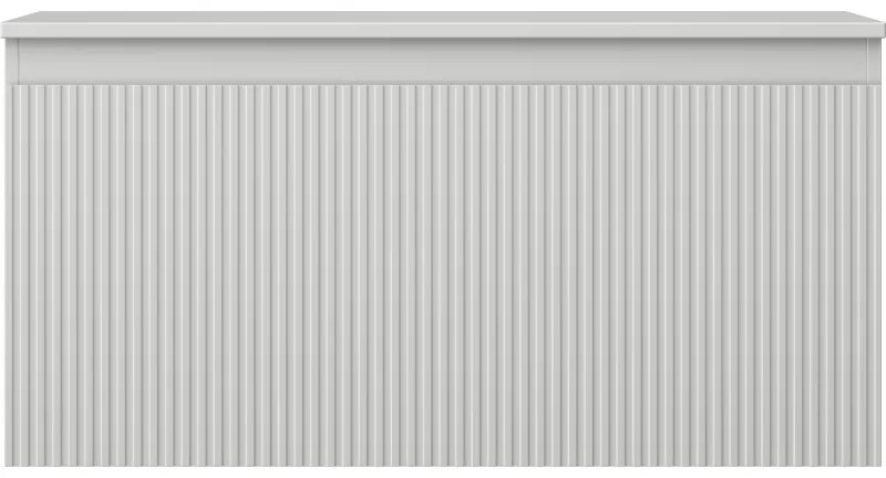 Mexen Rivel, kúpeľňová skrinka 100 cm s hornou časťou, 1 zásuvka, drážkovaná, sivá matná, 91A20-10047-1-BFC62