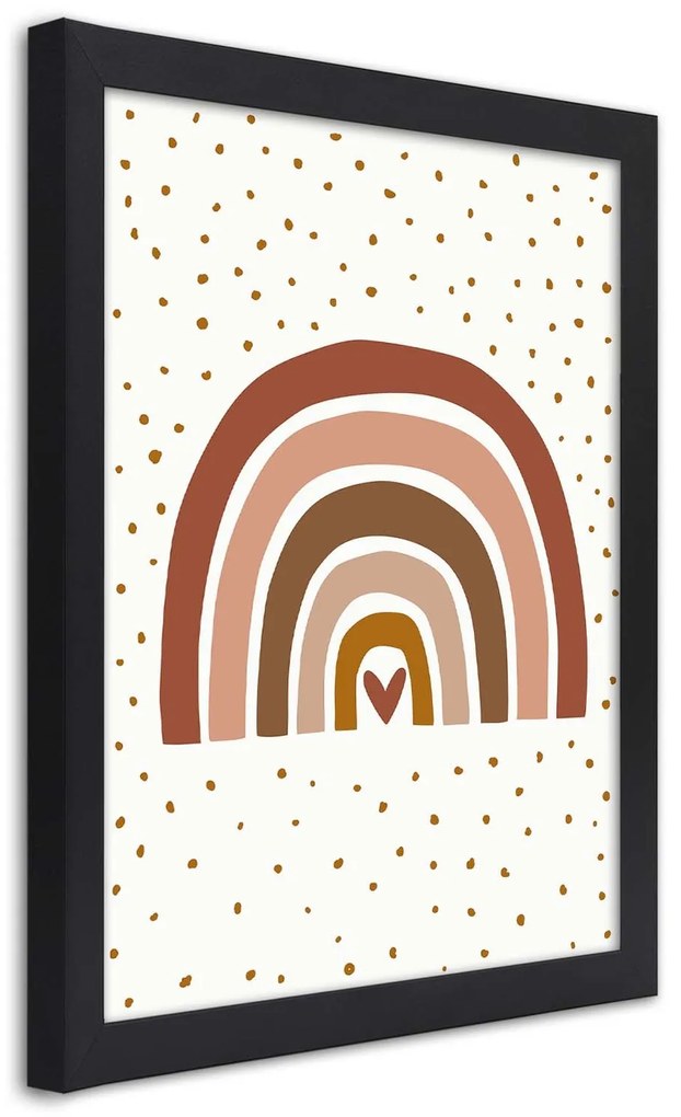 Gario Plagát Ružová dúha Farba rámu: Hnedá, Rozmery: 30 x 45 cm