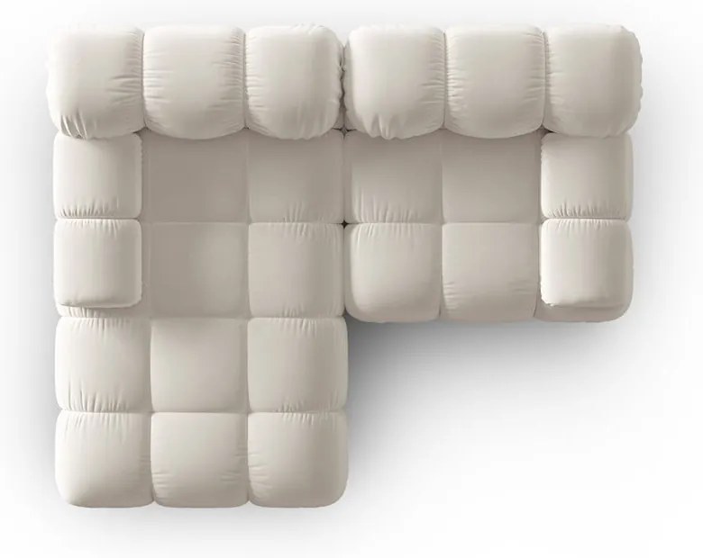 Béžová zamatová modulárna rohová pohovka (ľavý roh) Bellis – Micadoni