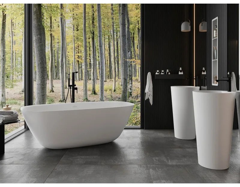 Mexen Como, voľne stojaca vaňa z konglomerátu 170 x 82 cm, biela matná, 57311708200