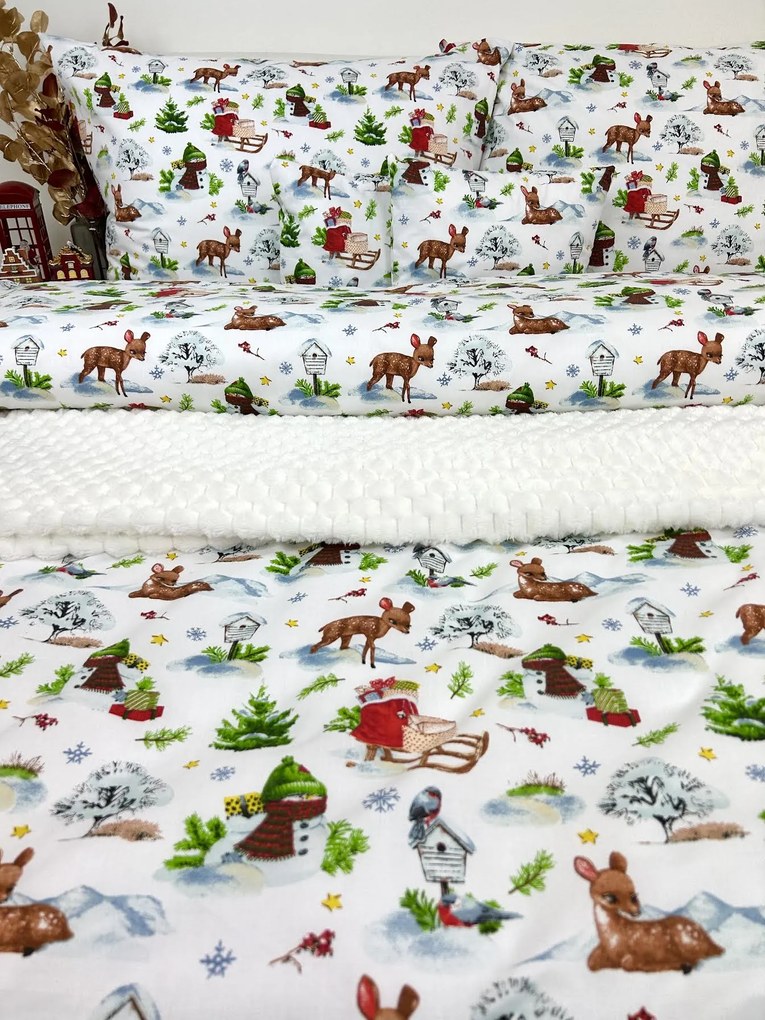 INTERMEDIC SK Vianočná posteľná obliečka Zimná Rozprávka 140x200/70x90 cm