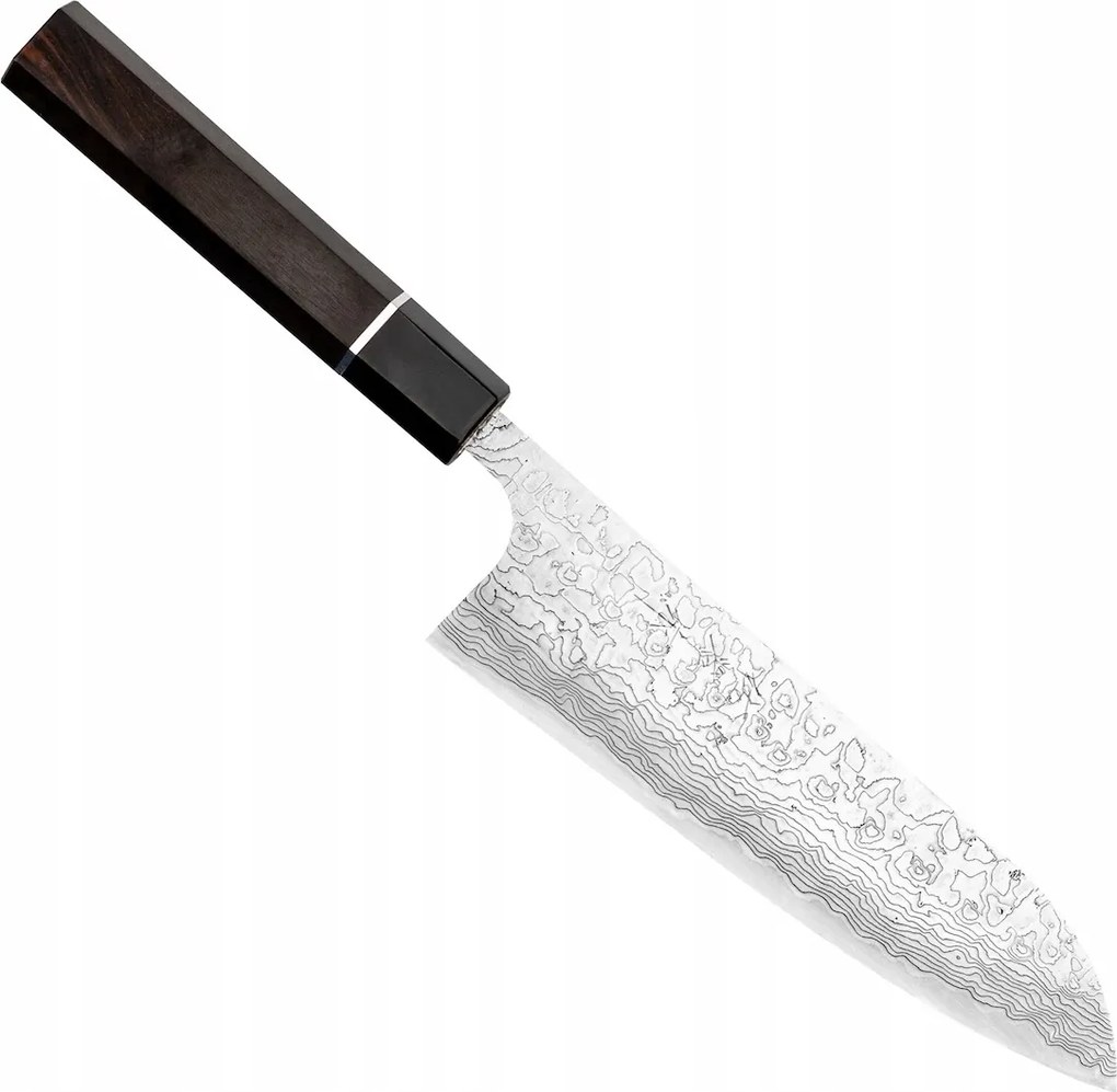 Takeshi Saji Me Ručne kovaný R-2 Diamond Japonský kuchynský nôž Santoku 18 cm