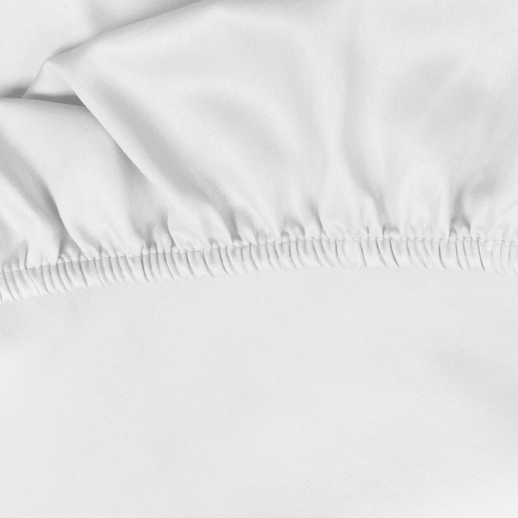 JERSEY PRESTIERADLO 220X240 CM, VÝŠKA 30 CM BIELE