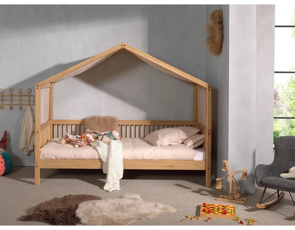 Svetlohnedý bavlnený detský záves k posteli 86x414 cm Forrest – Vipack