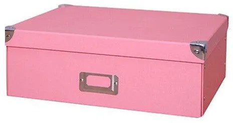 Štýlový skladací papierový úložný box ružový, viac veľkostí 26x13x10 cm