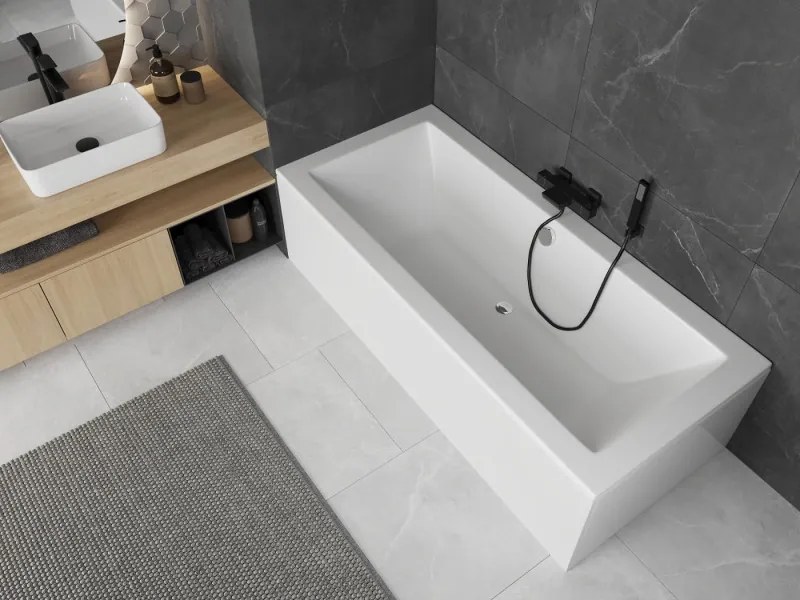 Mexen Cube rektangulárna vaňa 170 x 80 cm s krytom, biela - 55051708000X