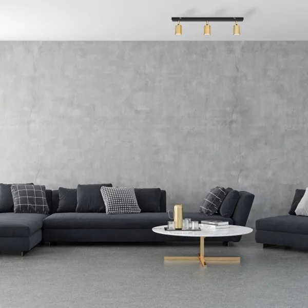 LED Bodové svietidlo TUNE 3xGU10/4,8W/230V zlatá/čierna