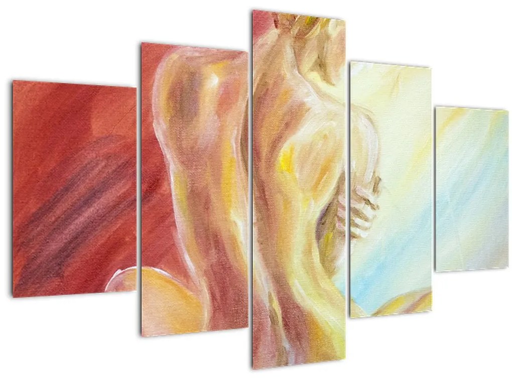 Obraz odpočívajúce ženy, olejomaľba (150x105 cm)