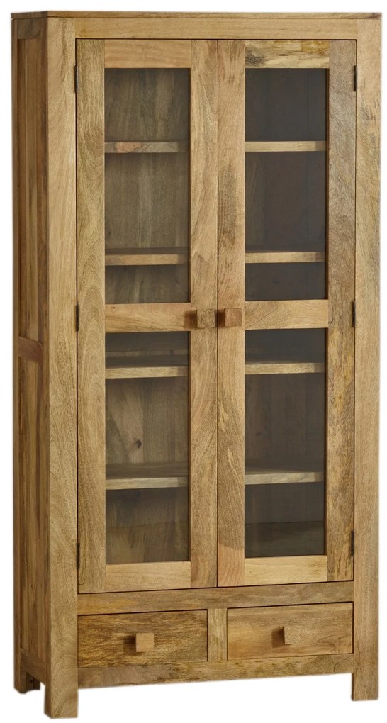 furniture-nabytek.cz - Vitrína masív z dreva manga 100x180x45