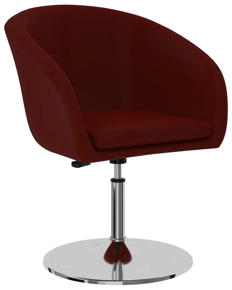 vidaXL Jedálenská stolička, vínovo červená, umelá koža