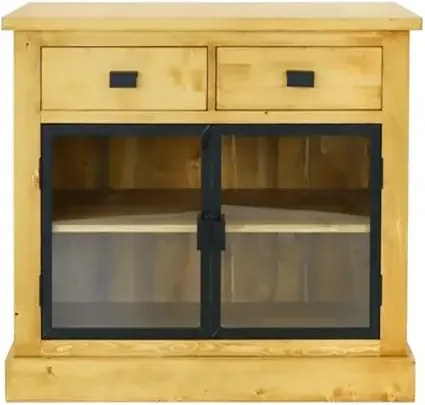 Rustikálna skrinka s 2 zásuvkami a dvierkami 108x50x90 cm