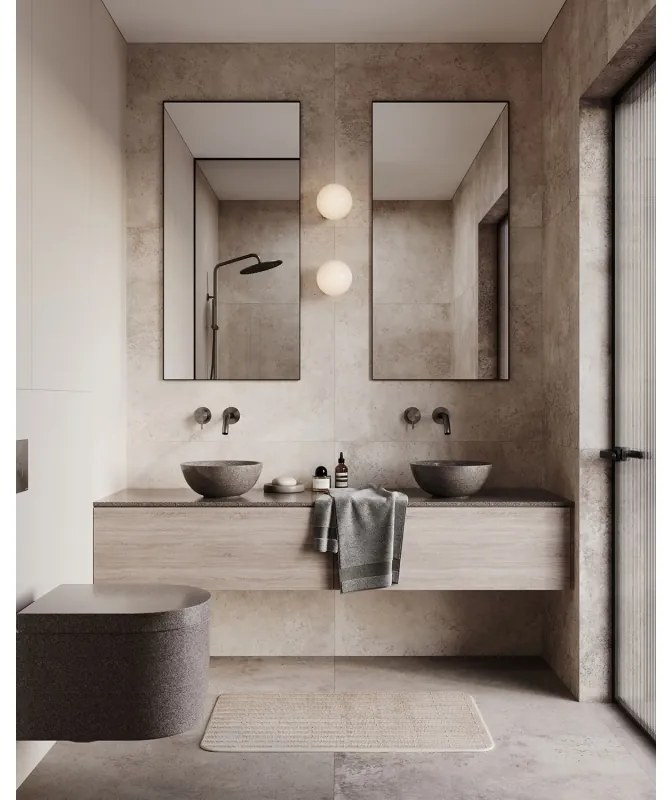 Umývadlo Soft32, béžové natural / na dosku