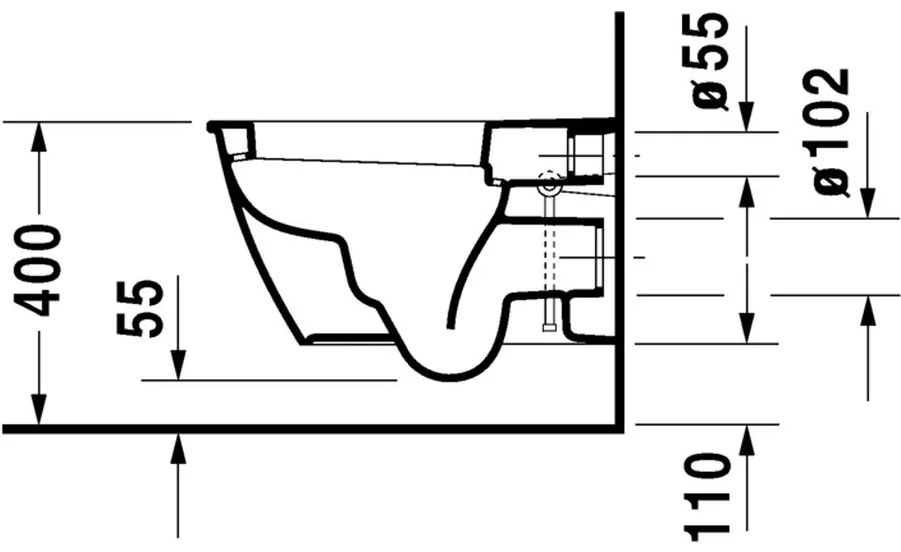 Duravit Darling New - Závesné WC 540x370 mm, biela 2545090000