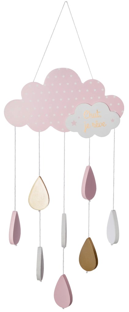 Atmosphera Créateur d'intérieur® Drevený obláčik Farba: Ružová