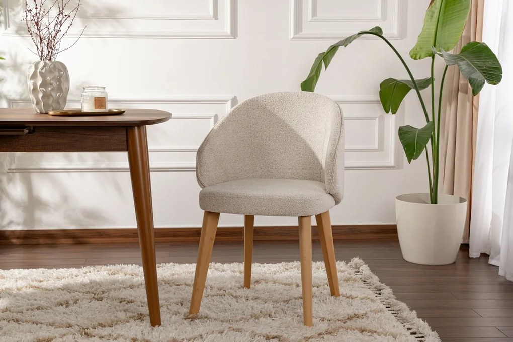 Sada jedálenských stoličiek Bentley White andLight Oak, 2 ks