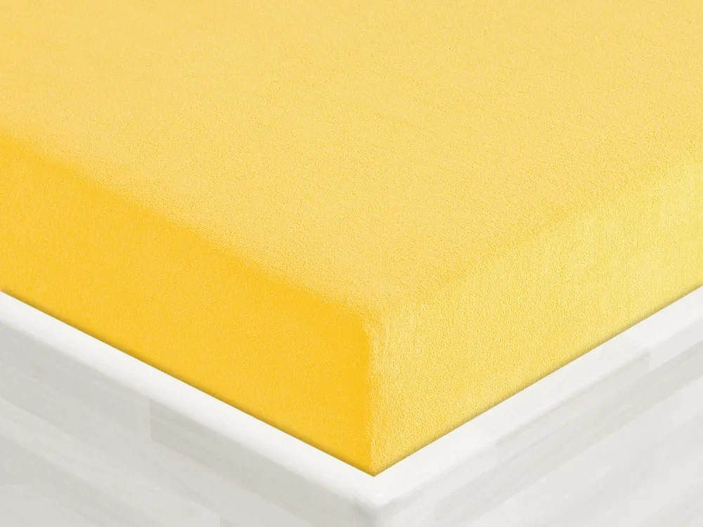 Froté napínacie prestieradlo FR-003 Žlté 180 x 220 - výška 20 cm