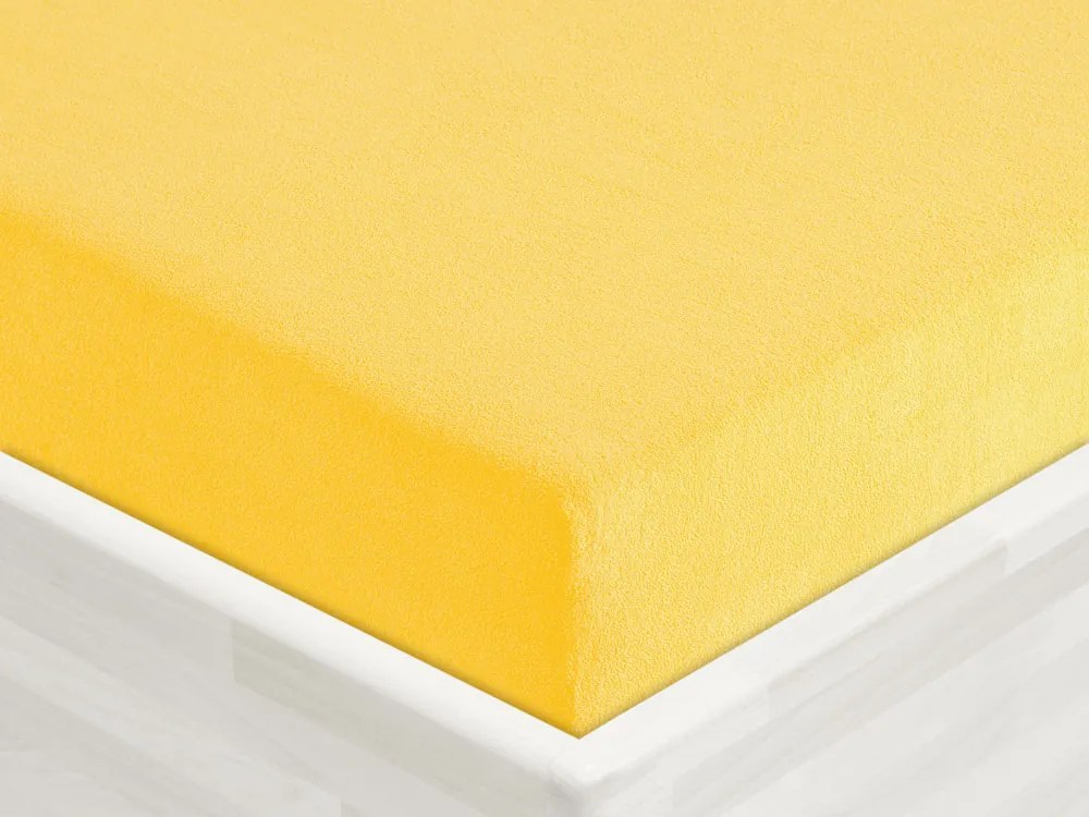 Froté napínacie prestieradlo FR-003 Žlté 80 x 200 - výška 20 cm