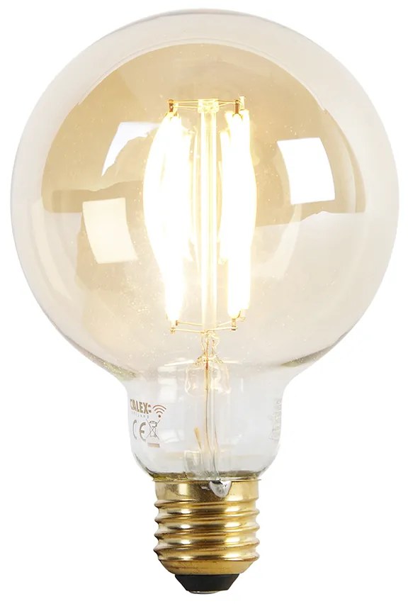 Inteligentná nástenná lampa čierna s poličkou vrátane Wifi G95 - Cage Rack