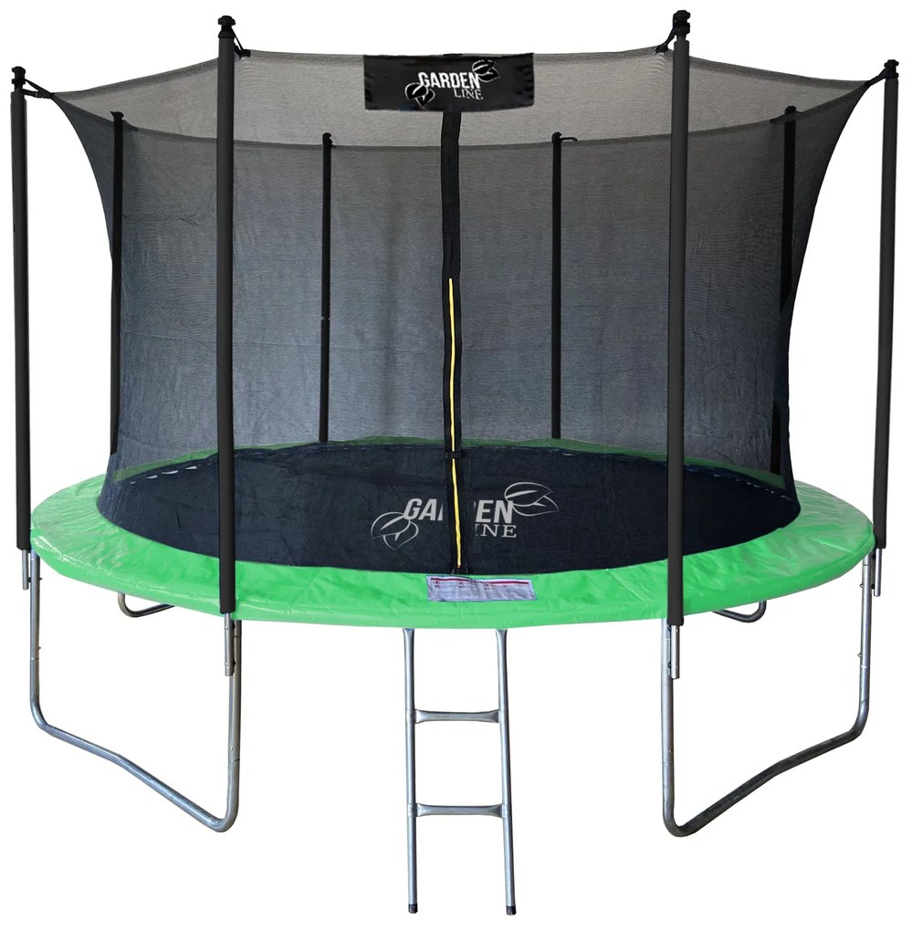 Trampolína s vnútornou sieťou 374 cm Gardenline - zelená