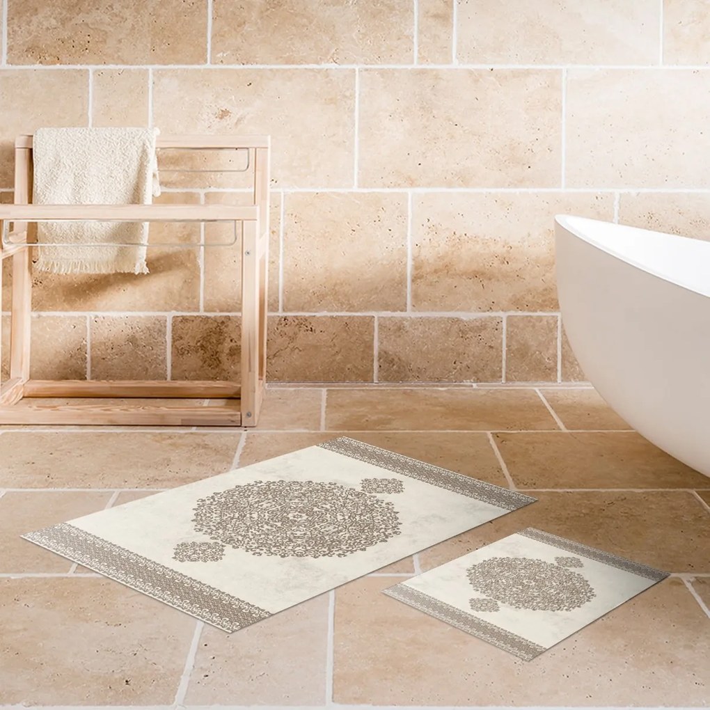 Súprava 2 kusov kúpeľňových predložiek Orientálny Kráľ béžová