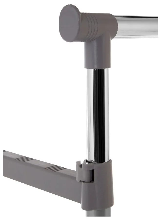 Kovový teleskopický/pojazdný stojan na oblečenie v striebornej farbe – Premier Housewares