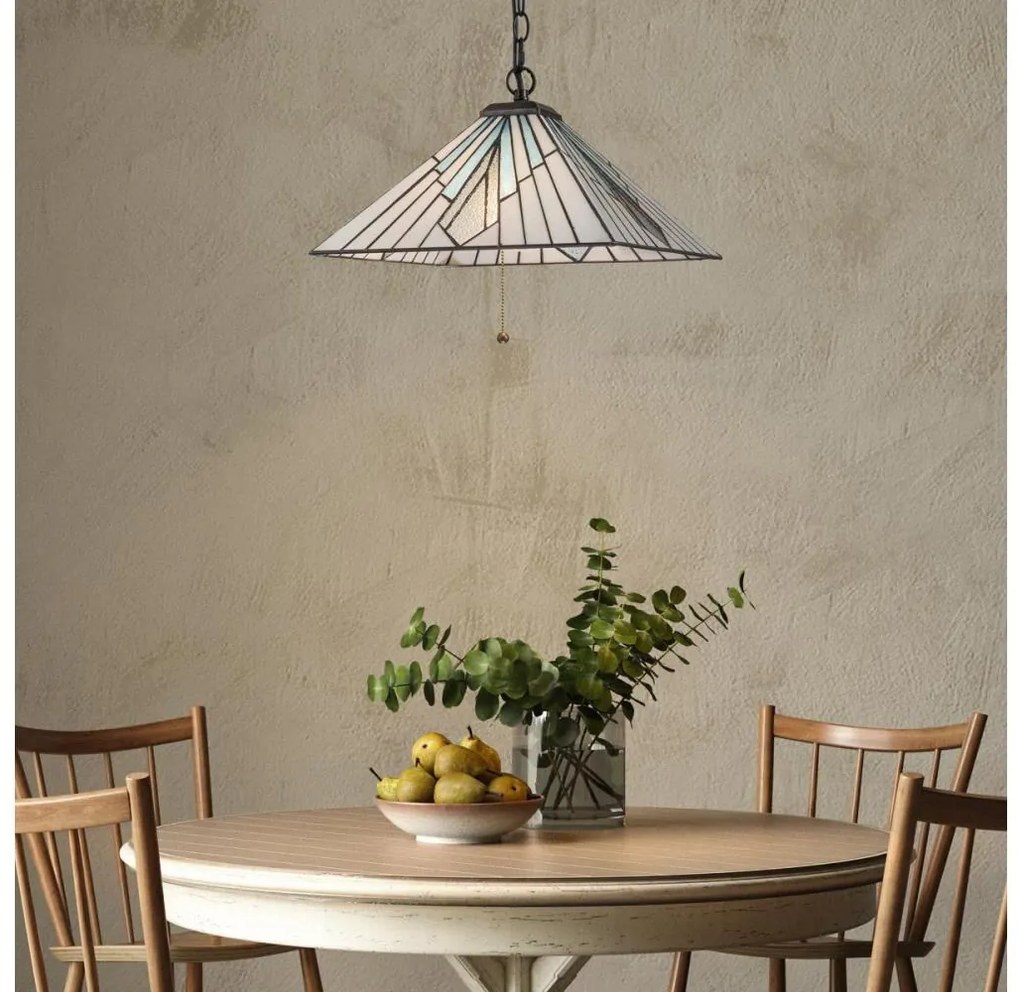Elstead TF-ALDERLEY-P - Závesný luster Tiffany ALDERLEY 1xE27/60W/230V