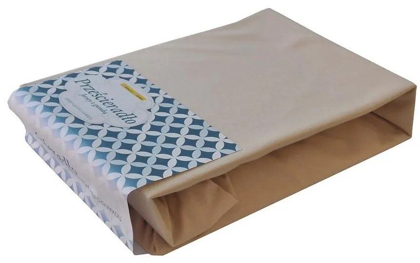 Plachta na posteľ Jersey 90x200 kávová 007
