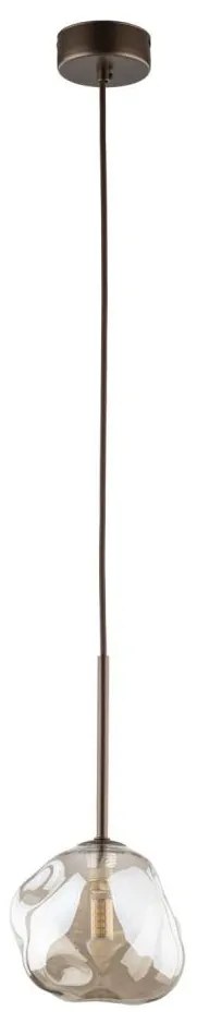 TK Lighting Luster na lanku LAVA 1xG9/8W/230V bronzová/dymová béžová TK11025