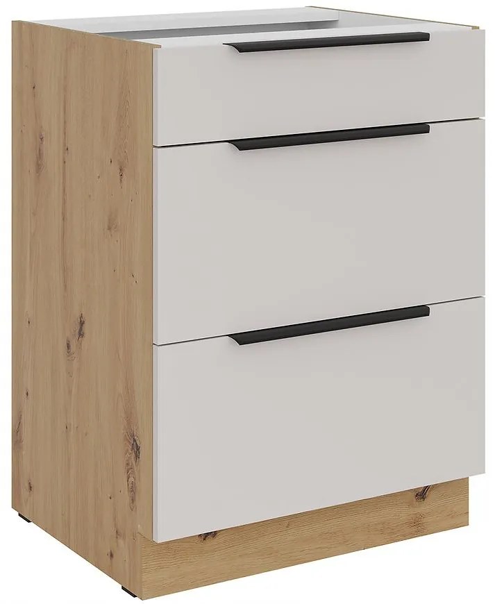 Kuchynská skrinka Solea cashmere/artisan 60D 3S BB