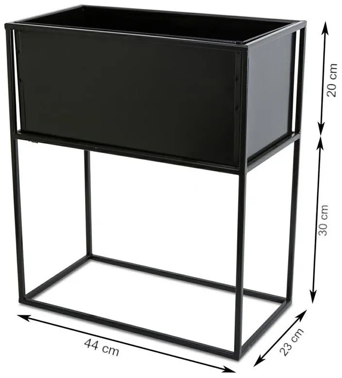 Stojan na kvety Ally 50 cm čierny