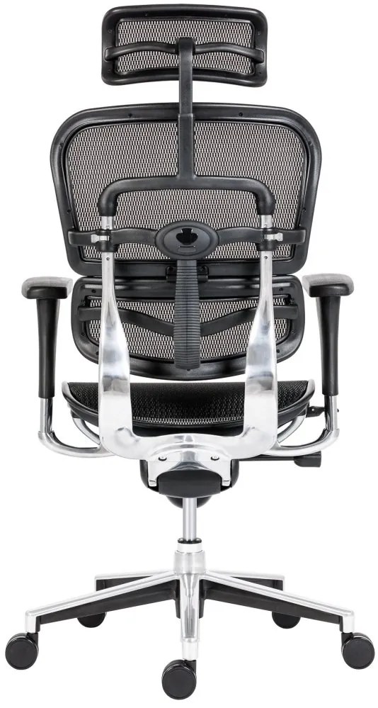 Kancelárska ergonomická stolička ERGOHUMAN — sieť, čierna, nosnosť 150 kg
