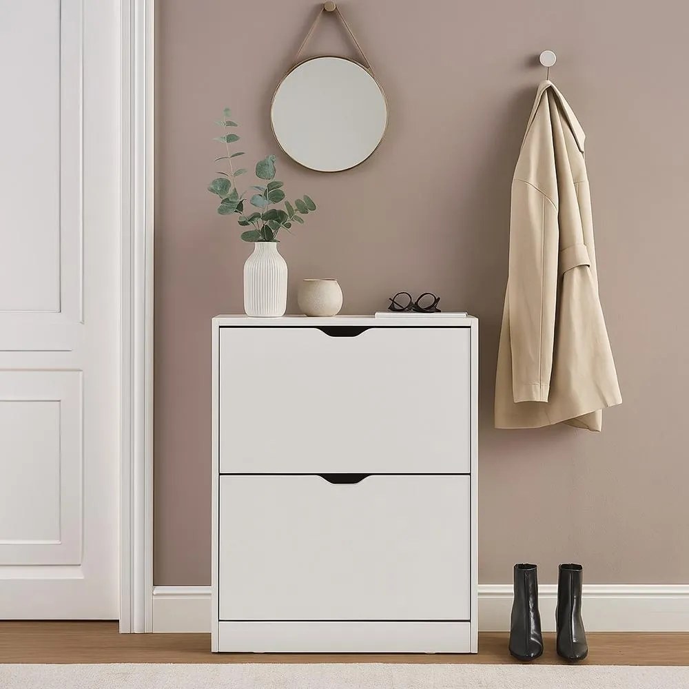 Botník AVENBERG SLIM FLIP 2 biely