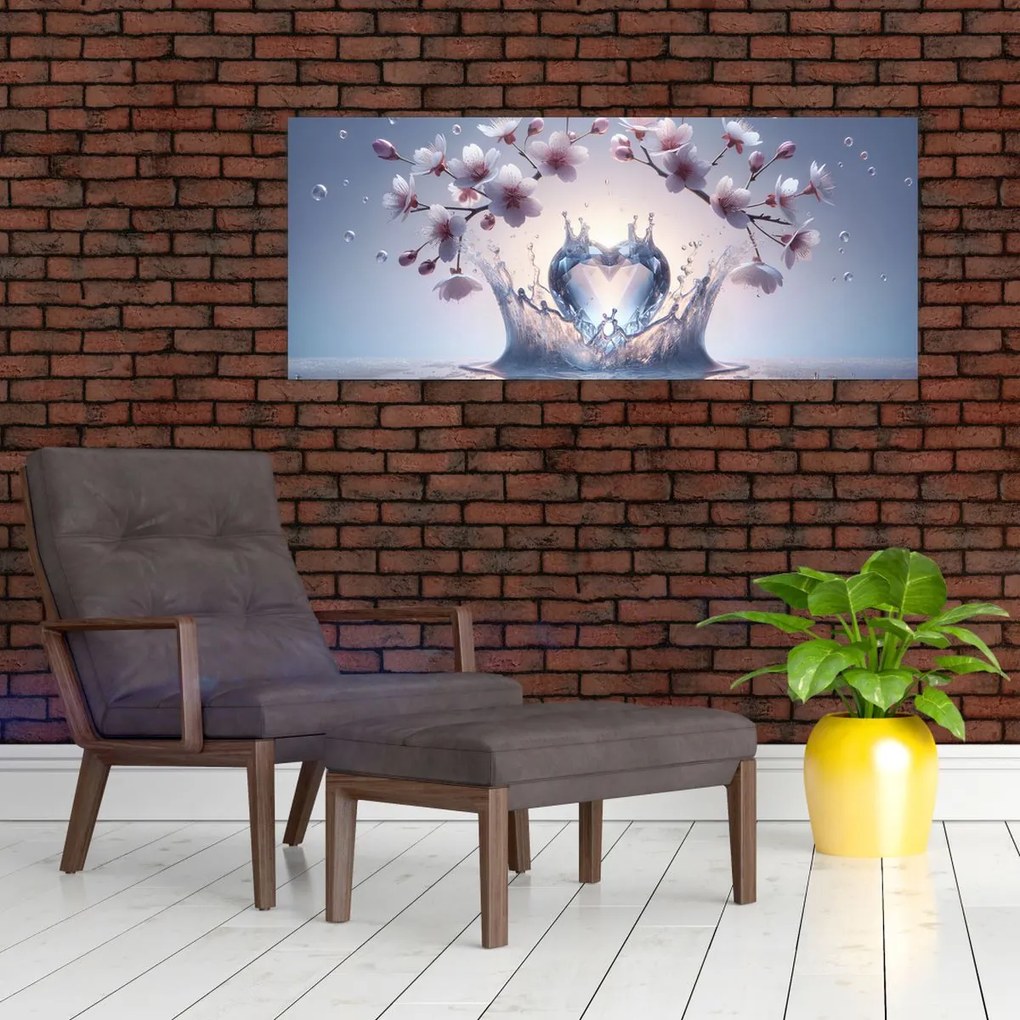 Obraz - Diamantové srdce (120x50 cm)