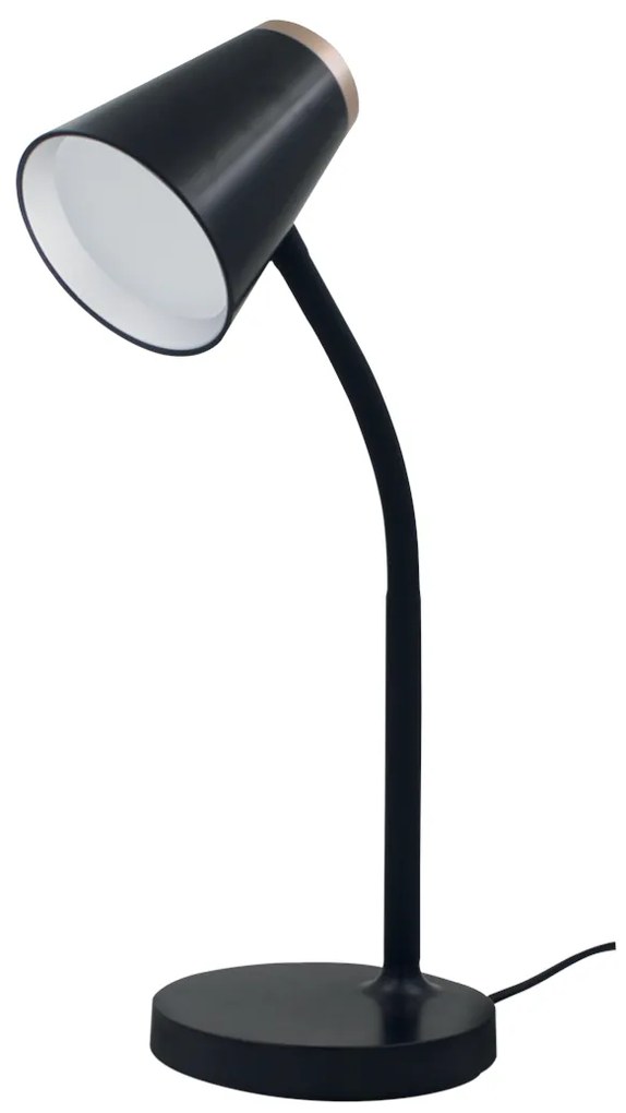 Stolná lampa Chico, 1x čierne/zlaté PVC tienidlo, b