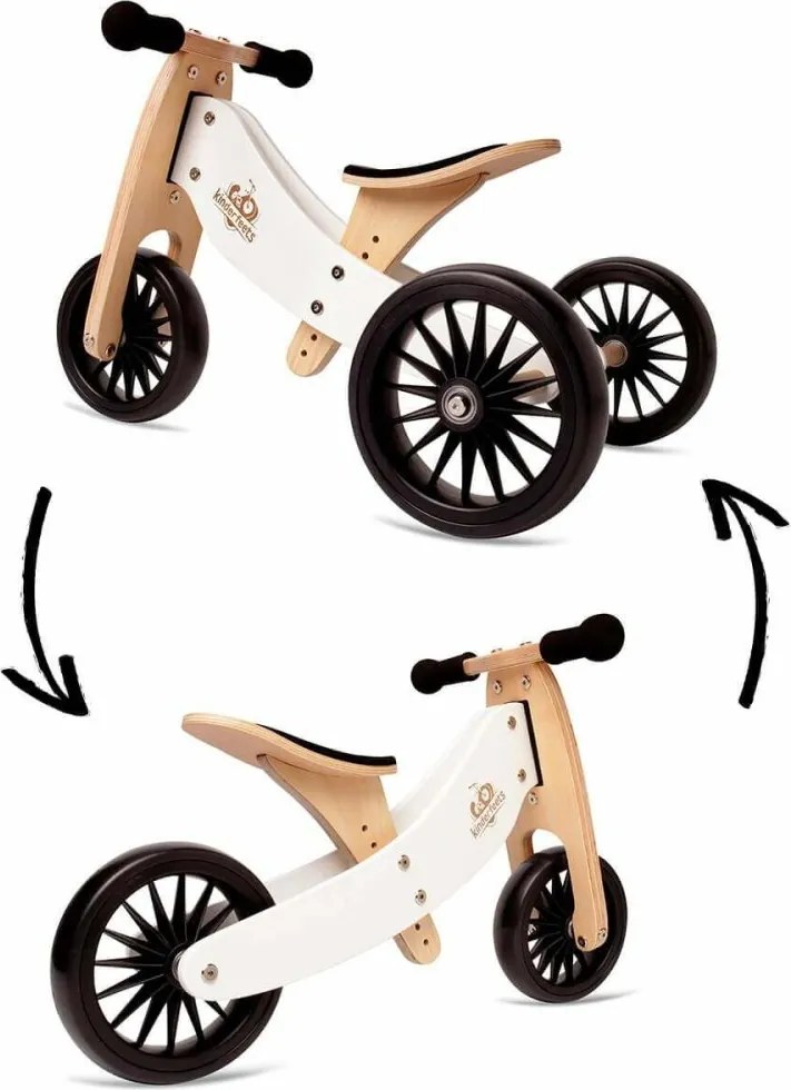 Drevené balančné odrážadlo Tiny Tot Plus 2v1 biela