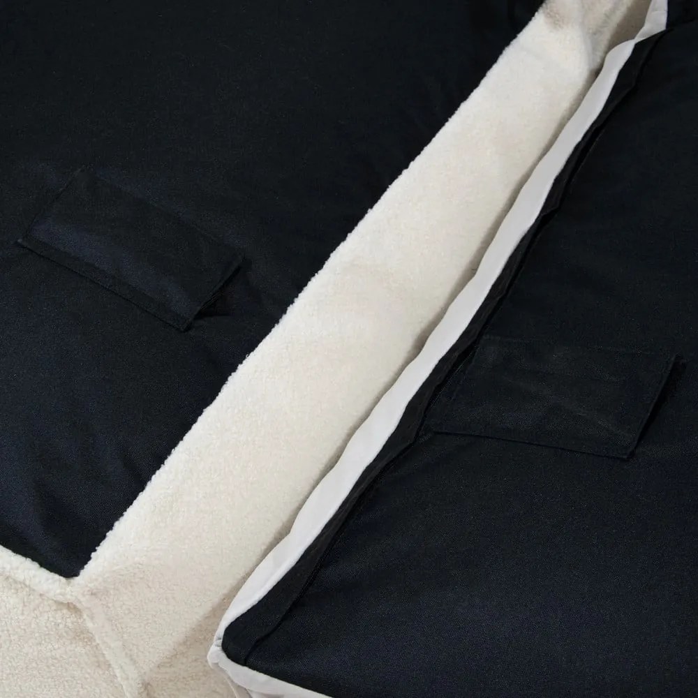 Krémový sedací vak z textílie buklé Mass – SLOWDOWN