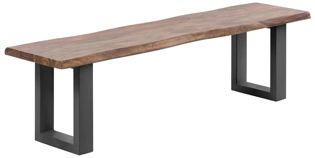 furniture-nabytek.cz - Masivní lavice Bullwer z palisandru, lakovaná, hnědá – 160×40 cm