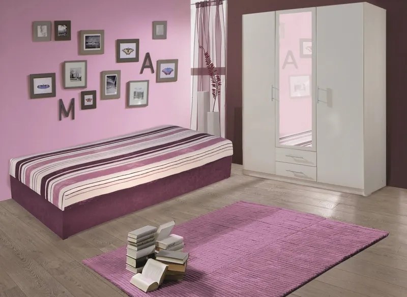 Šatníková skriňa Cliff, 135 cm, biela