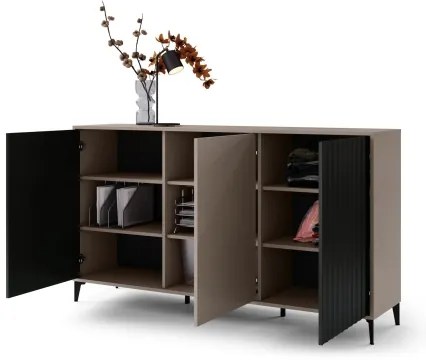 Komoda RONJA taupe/čierna