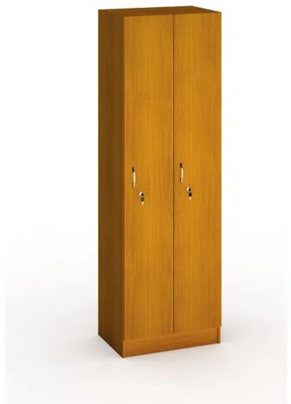 Drevená šatňová skrinka, 2 dvere, 1900x600x420 mm, čerešňa