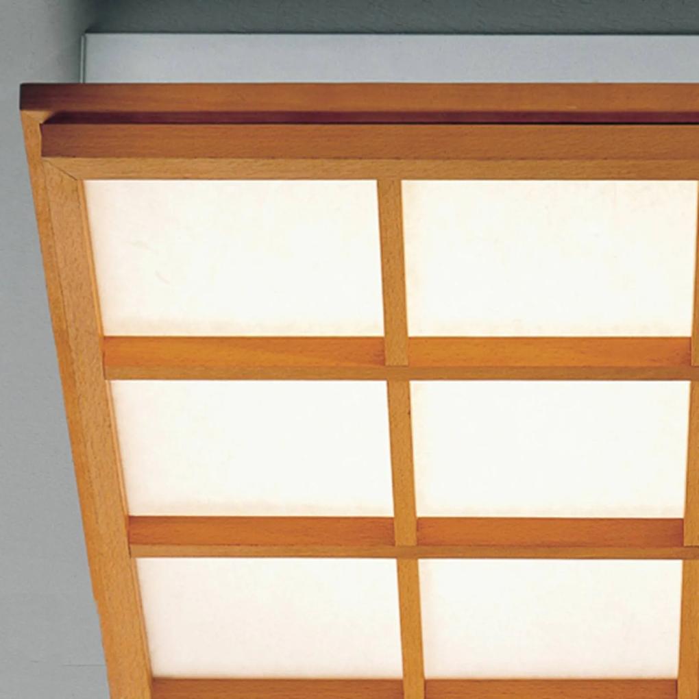 Bukové stropné svietidlo Kioto 9 s LED