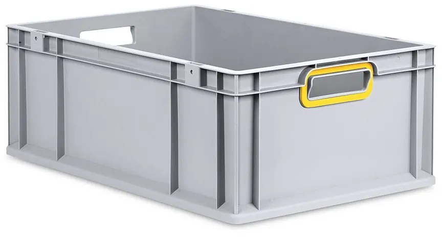 Sada 4 kusov - Eurobox Next Gen 2.0 - Stohovateľná nádoba s otvorenými rukoväťami - Žltá - 600 x 400 x 220 mm