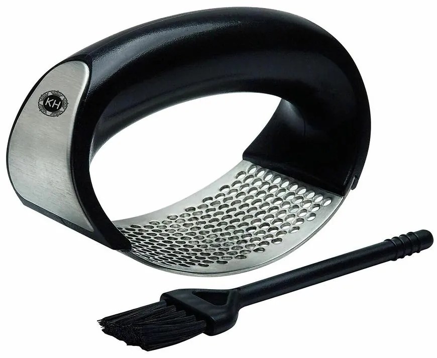 Ručný lis na cesnak + kefka