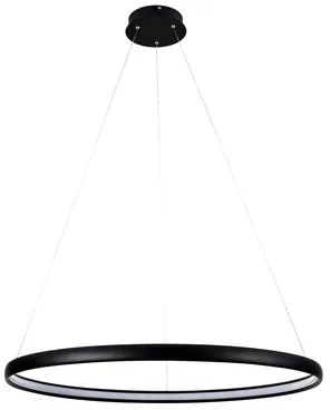 LED luster na lanku čierna CARLO 80 cm
