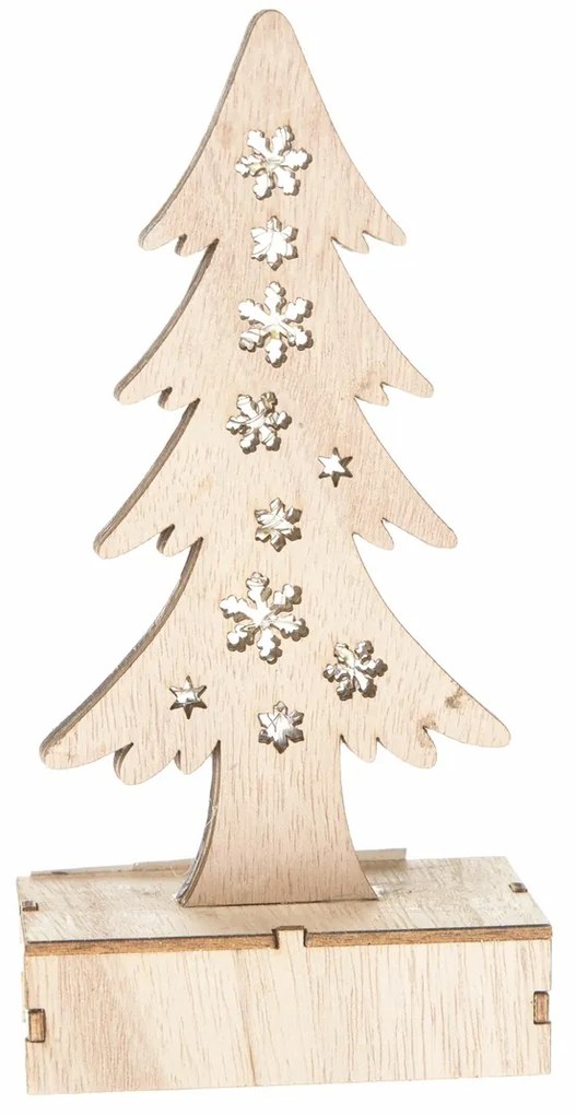 Vianočný svietiaci stromček 18,5 cm, LED, prírodná