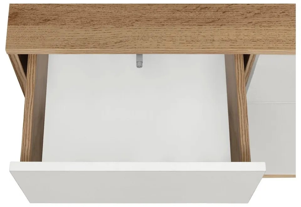 Kredenc v dekore duba v bielo-prírodnej farbe 84x165 cm Skandi – Støraa