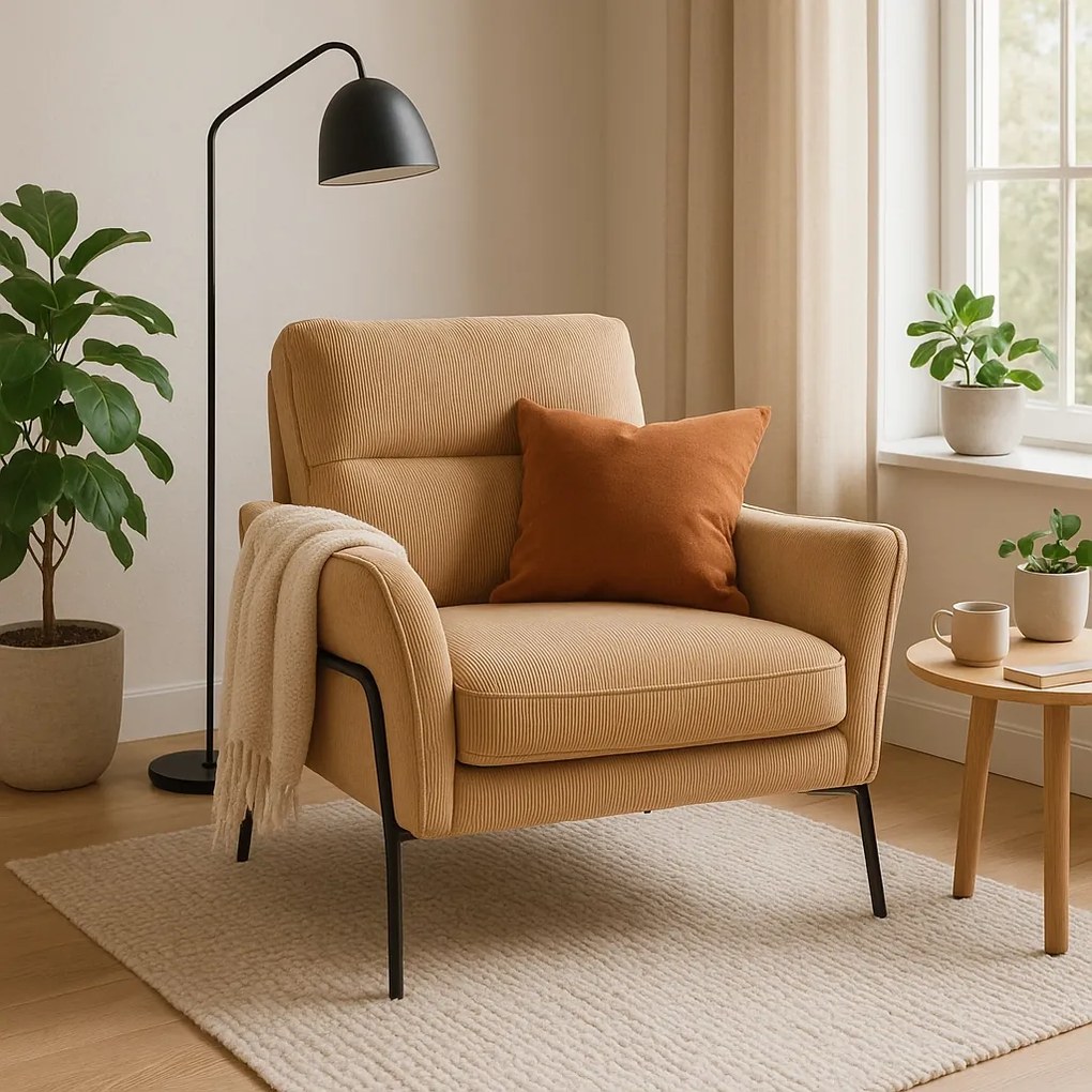 PROXIMA.store - Dizajnové kreslo ALBERTO FARBA: béžová