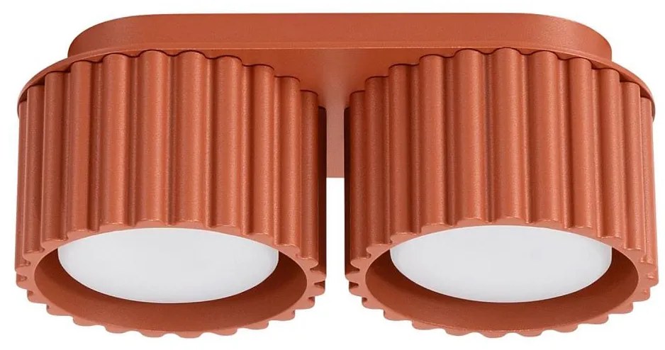 Sollux SL.1803 - Bodové svietidlo AURA 2xGX53/10W/230V oranžové